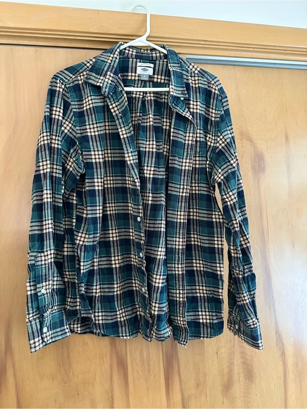 Old Navy button up flannel shirt green large
